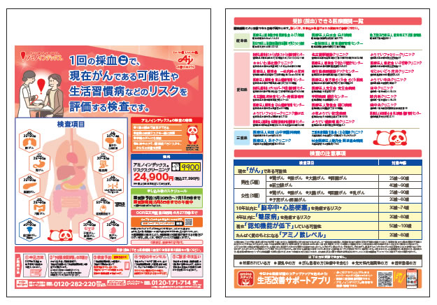 アミノインデックスのチラシ