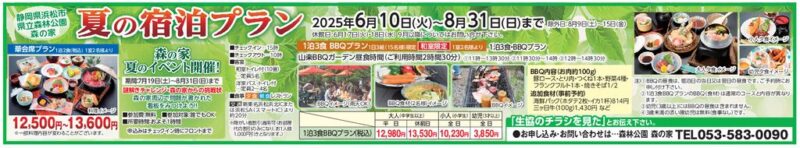 森の家 夏の宿泊プラン