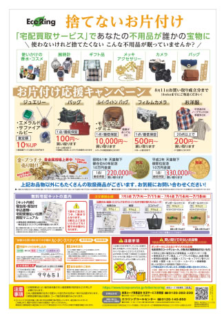 エコリングのチラシ（表面）