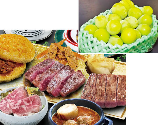 近江牛＆飛騨牛Wステーキ鉄板焼きランチとカラフルな和傘と風鈴まつり