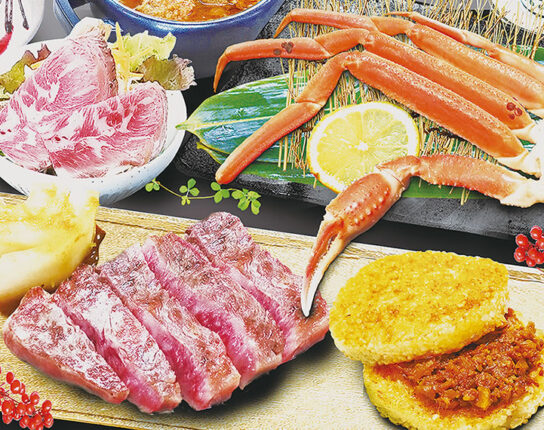 近江牛ステーキ＆本ずわい蟹半肩の鉄板焼ランチ 日帰りプラン