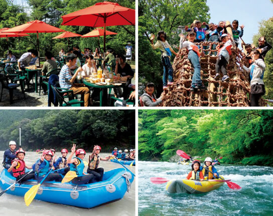 選べる体験（ラフティング又はカヌー）と森林公園アスレチック&手ぶらでBBQ